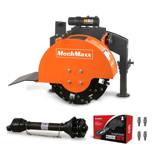 3-Point PTO Stump Grinder with 34 Carbide Teeth (PTO Shaft Included with Slip Clutch), for 15-45HP Tractor, SG24