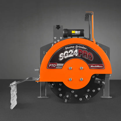 3-Point PTO Stump Grinder with 34 Carbide Teeth (PTO Shaft Included with Slip Clutch), for 15-45HP Tractor, SG24PRO