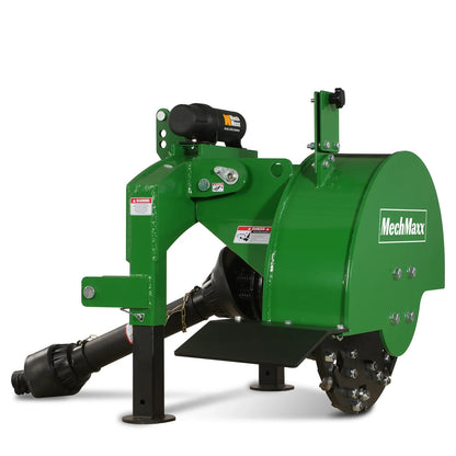 3-Point Hitch PTO Stump Grinder with 34 Carbide Teeth (PTO Shaft Included with Slip Clutch), for 15-45HP Tractor, SG24