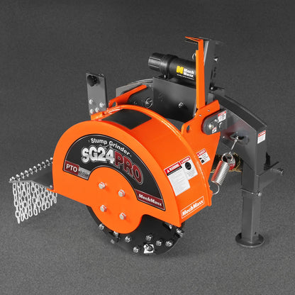 3-Point PTO Stump Grinder with 34 Carbide Teeth (PTO Shaft Included with Slip Clutch), for 15-45HP Tractor, SG24PRO