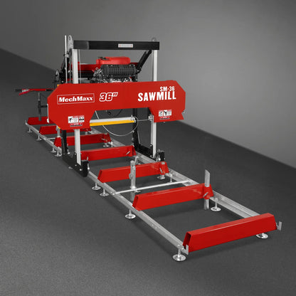 36" MAX Portable Sawmill, 25HP 750cc ZONSEN V-Twin Engine, 36" Board Width, 20' Track Length, (10 x Blades Included), SM-36MAX