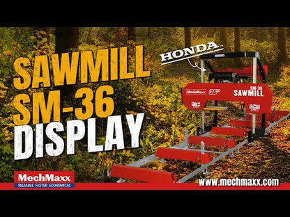 36" MAX Portable Sawmill, 25HP 750cc ZONSEN V-Twin Engine, 36" Board Width, 20' Track Length, (10 x Blades Included), SM-36MAX